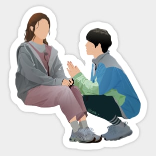 run on kdrama Sticker